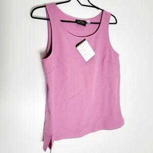 NWT Bob Mackie Pink Basic Scoop Neck Sleeveless Tank Top Women's Size S